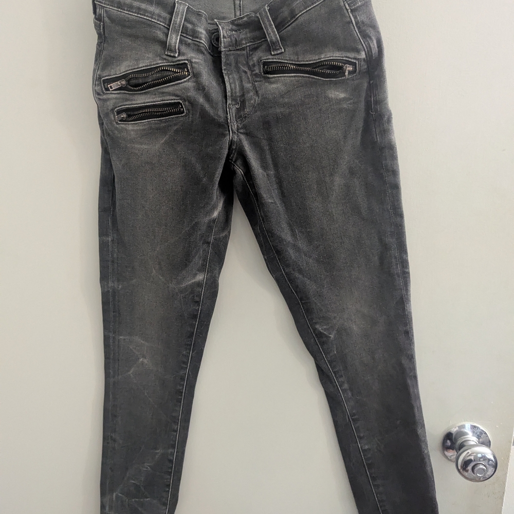 Lucky Brand Size 25 Waist Gray Women's Jeans Distressed Denim Teen School Biker